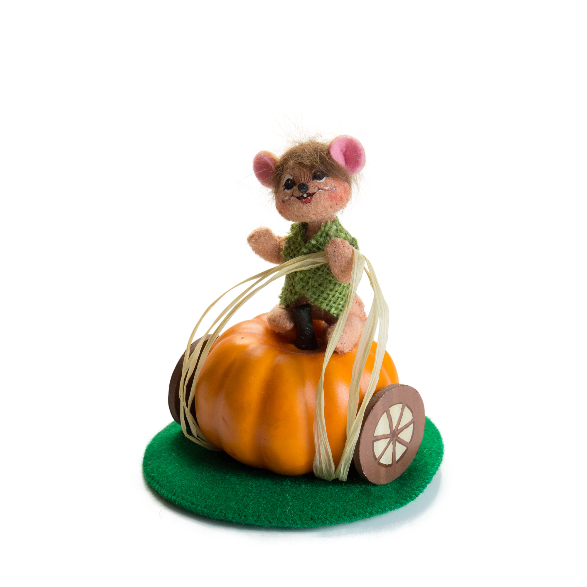 3" Pumpkin Cart Mouse