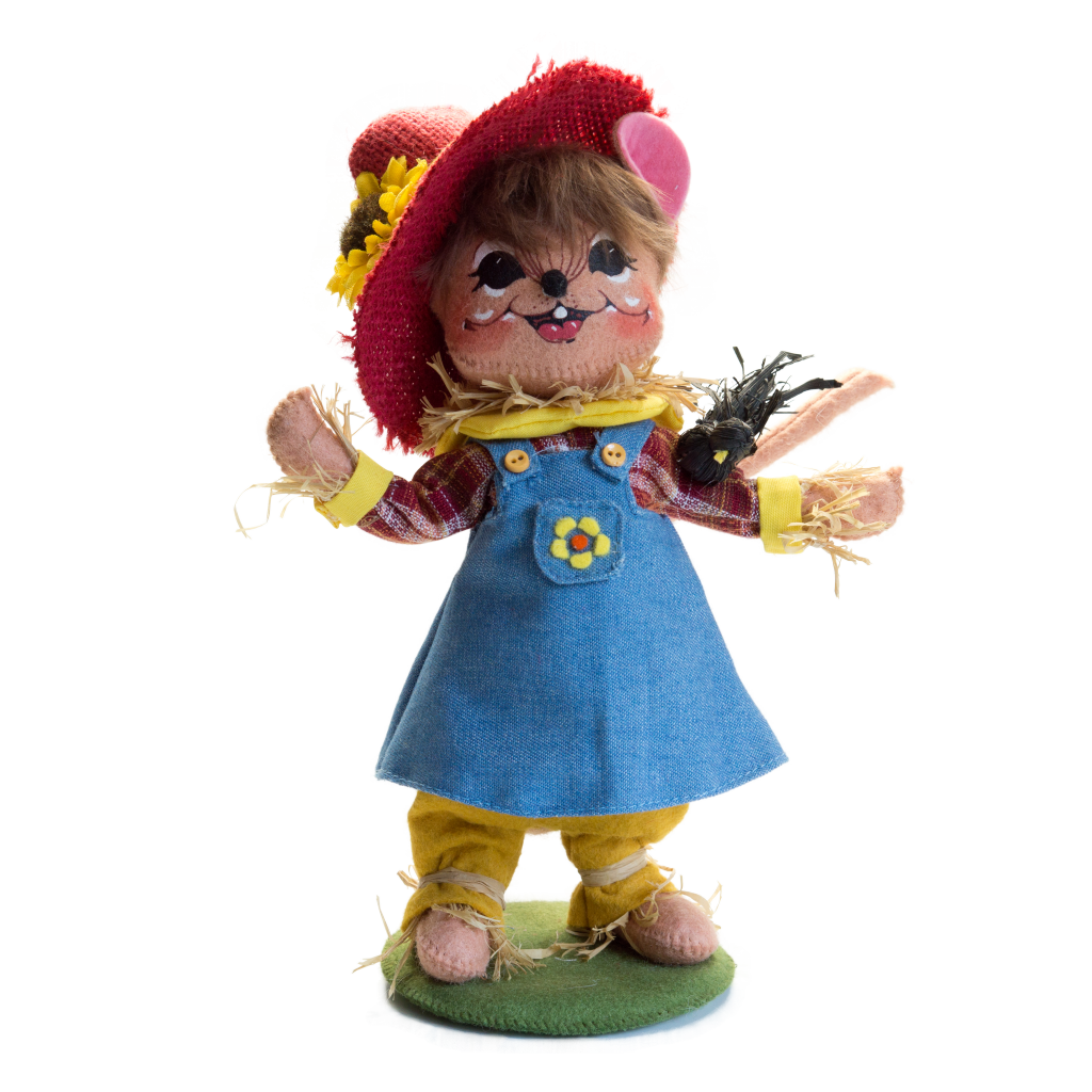 8" Scarecrow Girl Mouse