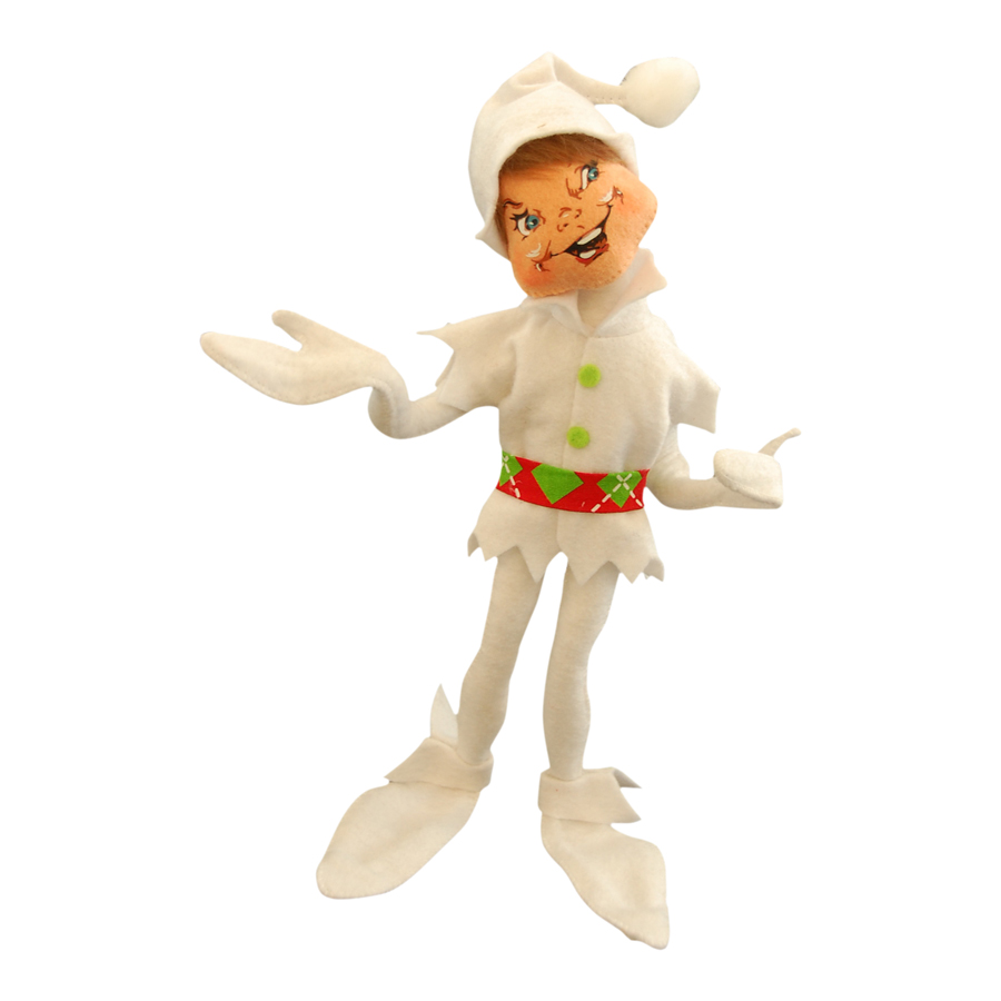 12in Cheery White Elf