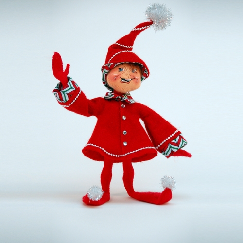 9" RED CHRISTMAS CANDY ELF
