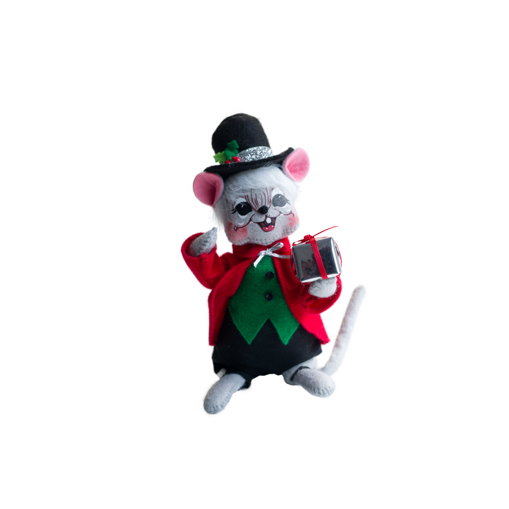 6" Silver Sparkle Boy Mouse