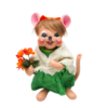 6" St. Patrick's Girl Mouse