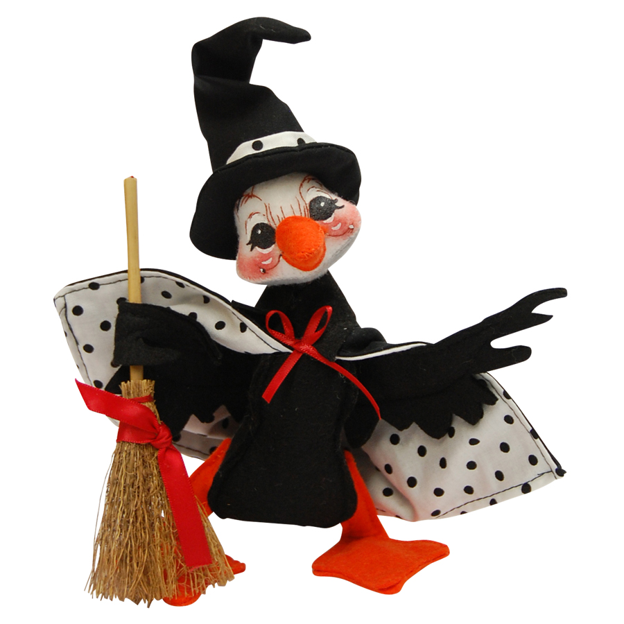 6in Polka Dot Witch Duck