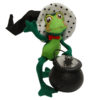 10in Polka Dot Witch Frog