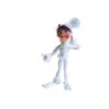 10" Silver Sparkle Elf - White