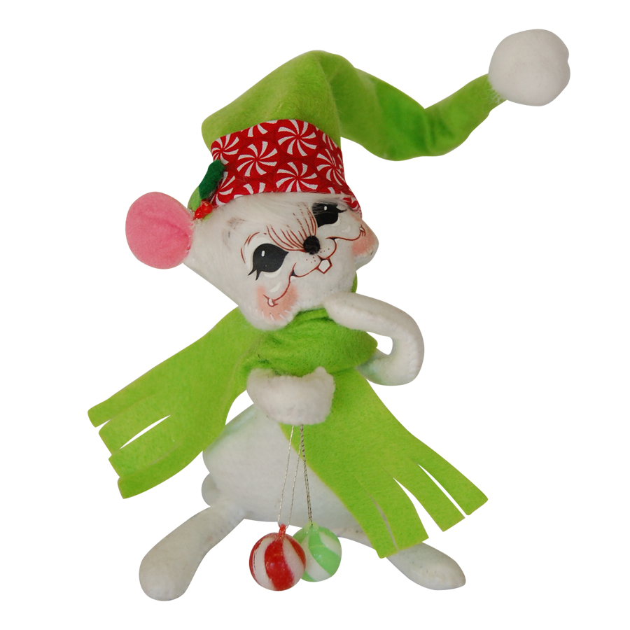 6in Peppermint Ornament Mouse