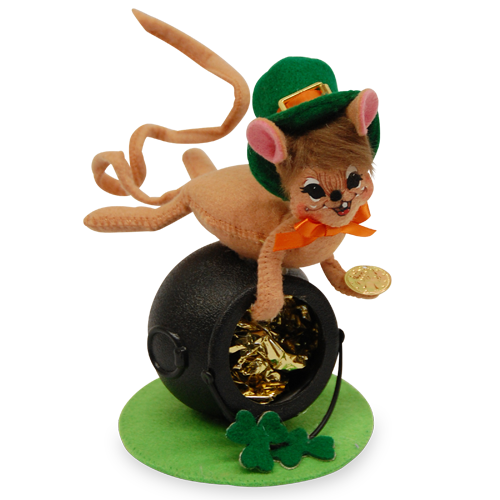 RARE 2009 Annalee 5" "end of The Rainbow Mice" Leprechaun Pot Gold Irish Patrick for sale online 