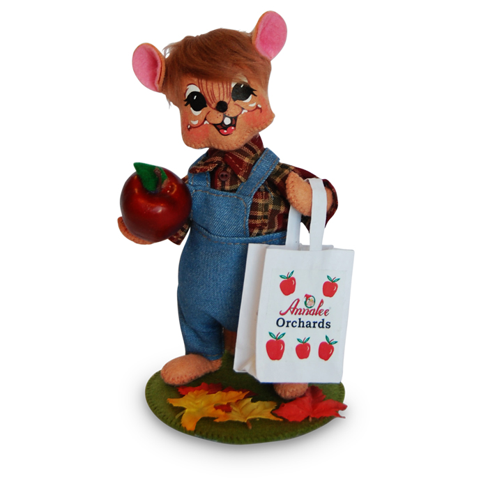 6-inch Apple Picking Boy Mouse