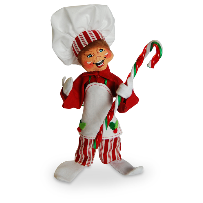 9-inch Candy Cane Chef Elf