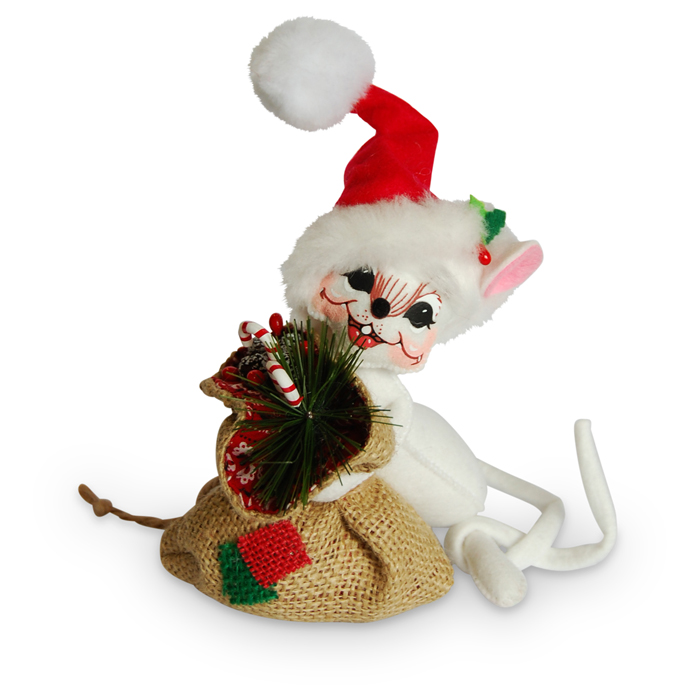 6in Rustic Yuletide Mouse