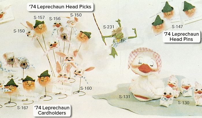 1974 Leprechaun pins picks and cardholders