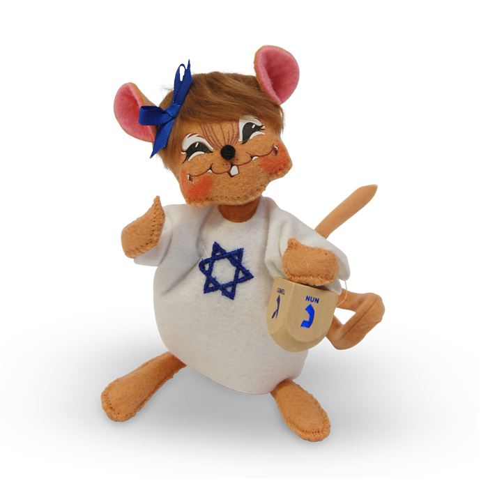 6 inch Hanukkah Girl Mouse