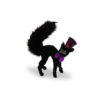 4 inch purple swirl scaredy cat