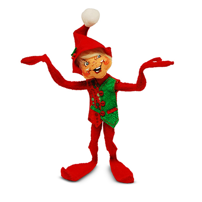 9 inch festive red elf