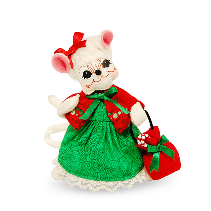 6 inch festive candy girl mouse