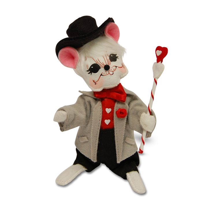 6 inch happy hearts boy mouse