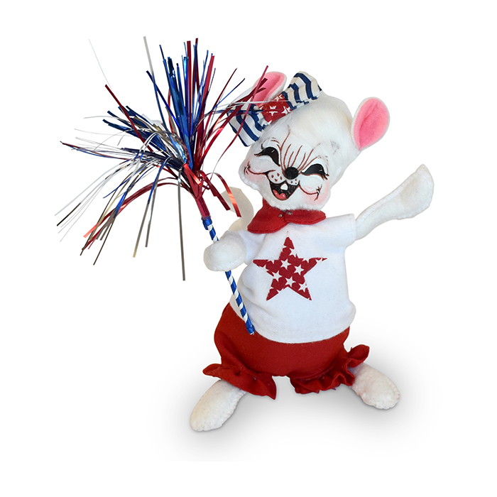250318 6in 4th of July Girl Mouse