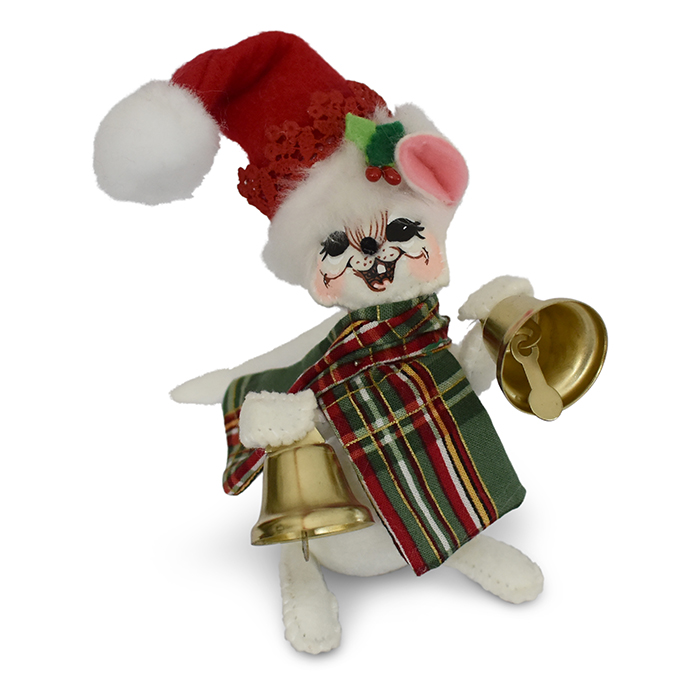 5 inch plaid tidings bell mouse