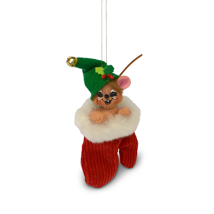 3 inch jinglebell mouse in mitten ornament