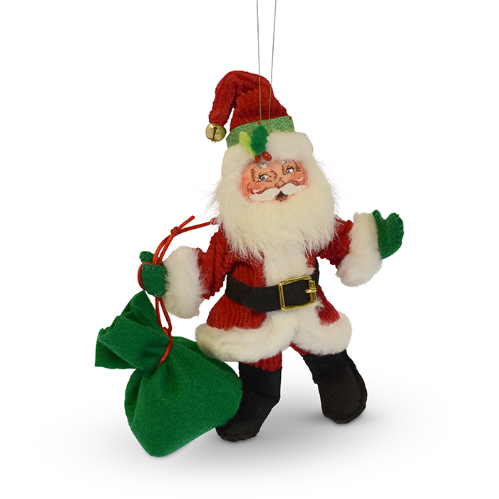 5 inch jinglebell santa ornament