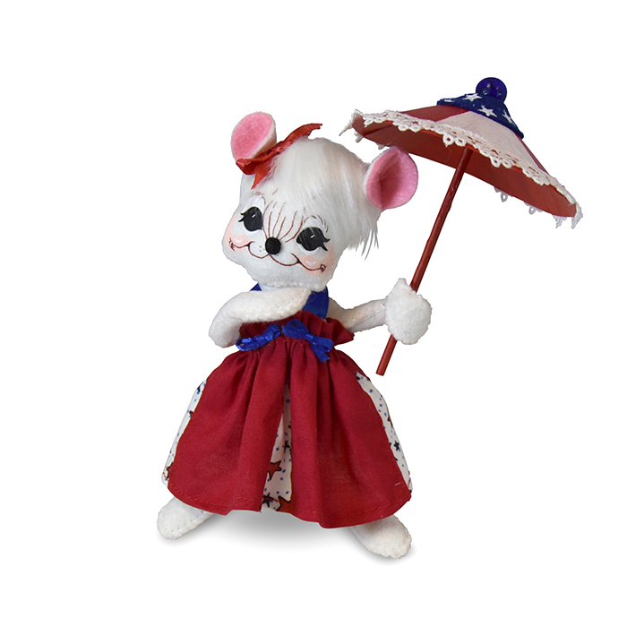 260319 6in 4th of July Girl Mouse