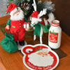 jingle bell santa and deer with cookies and milk gift set
