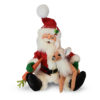9 inch christmas swirl santa and fawn