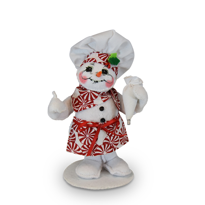 5 inch peppermint chef snowman
