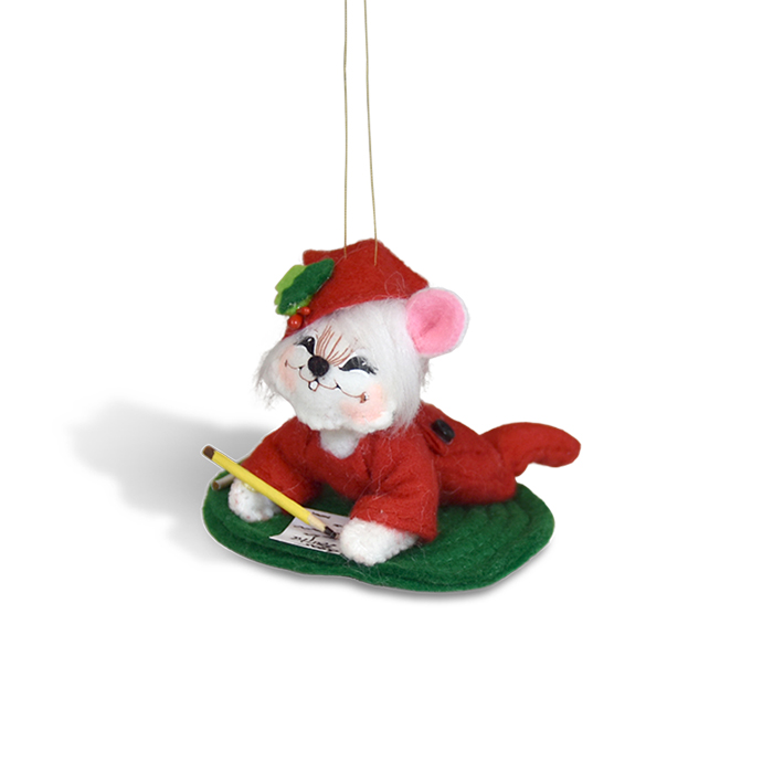 3 inch letter to santa mouse ornament