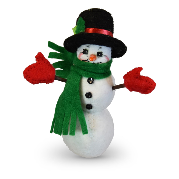 4 inch Christmas Swirl Snowman Ornament