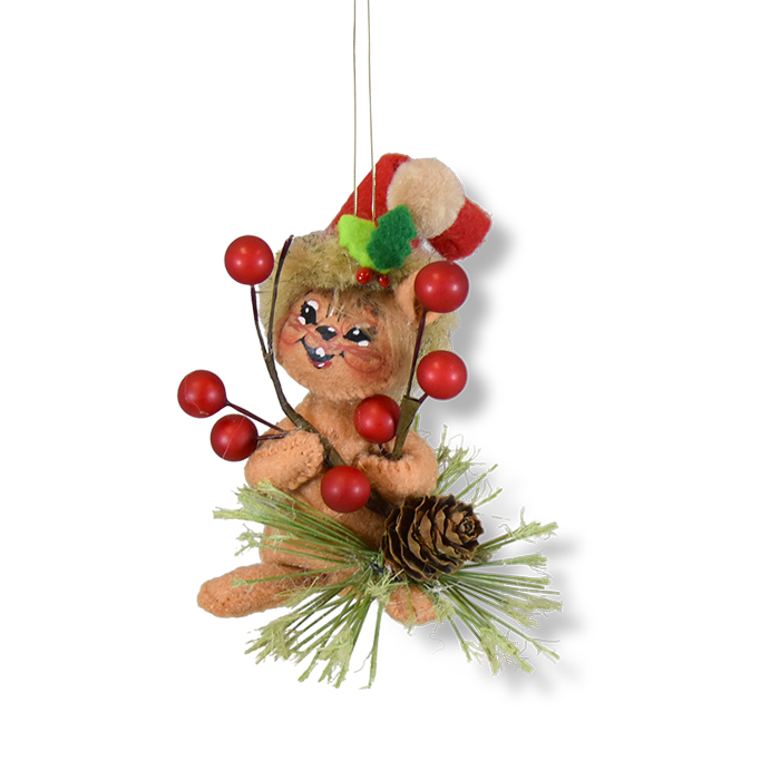 3 inch Rustic Pine Chipmunk ornament