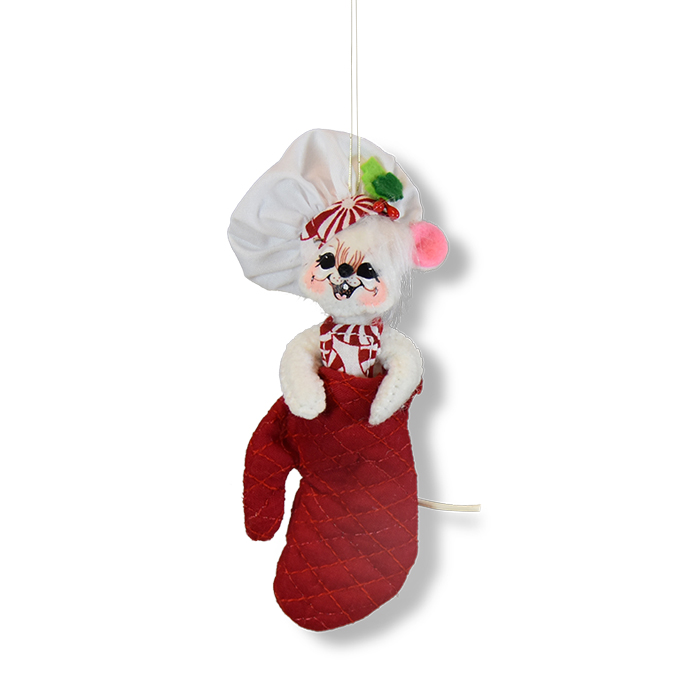 3 inch Peppermint Chef Mouse ornament