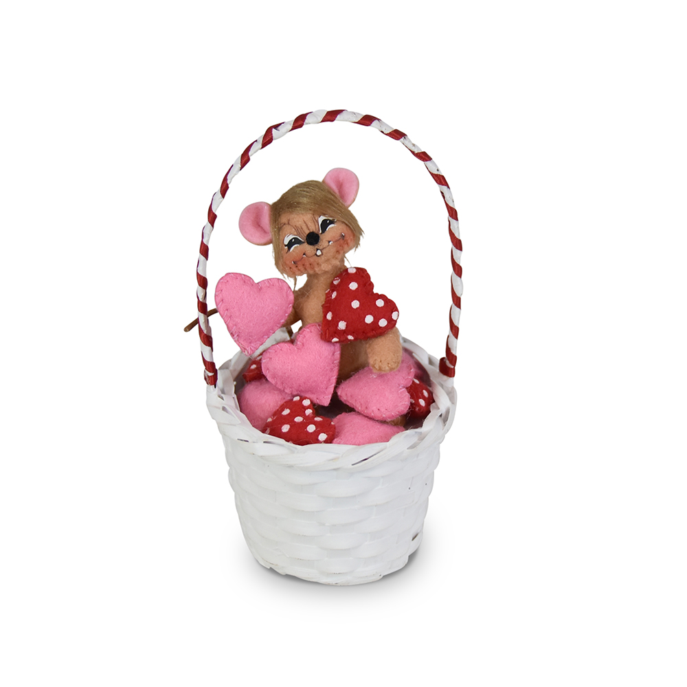 3 inch Basket of Love Mouse