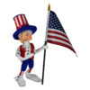 260821 9in Uncle Sam Elf