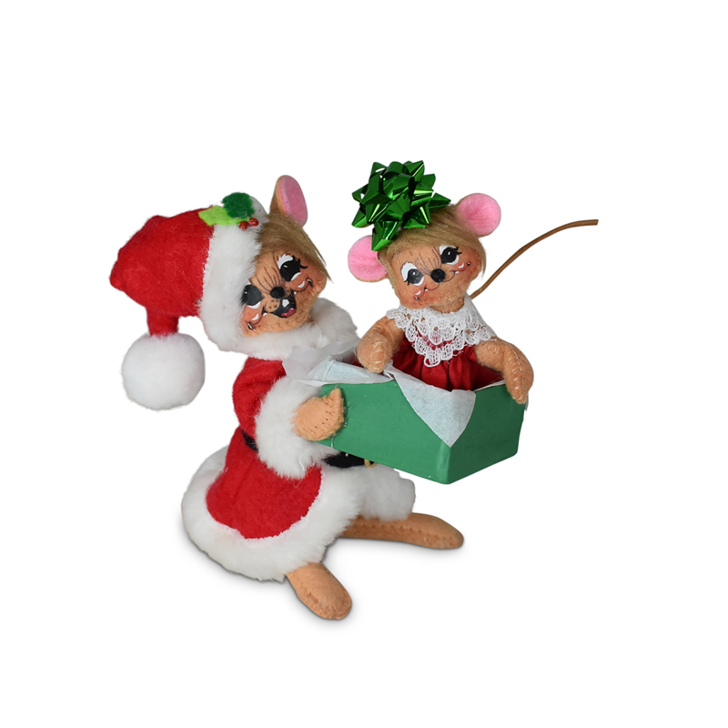 610221 5in Holiday Cheer Gift Mice
