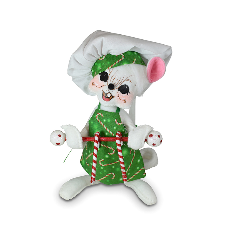 611022 6in Candy Cane Chef Mouse