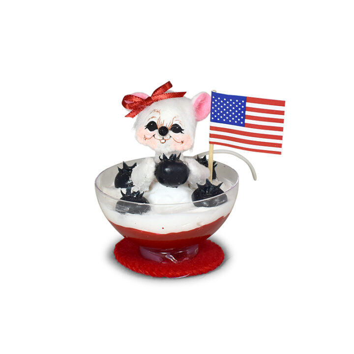 260023 3in Red, White and Blueberry Mouse