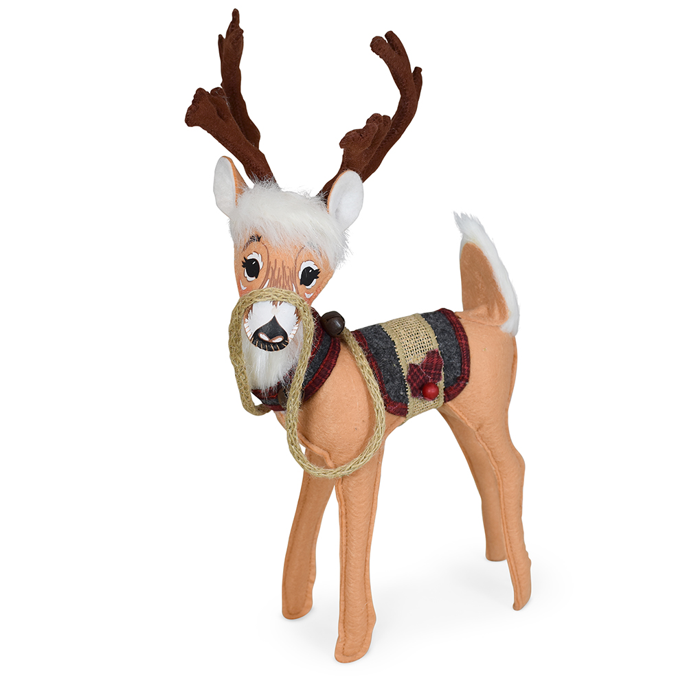 12in Plaid and Pine Reindeer
