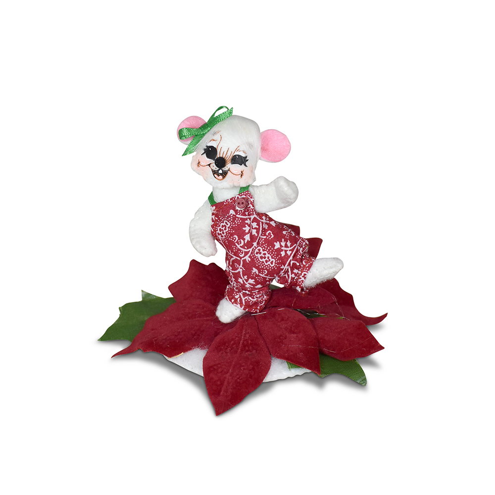 3in Playful Poinsettia Mouse