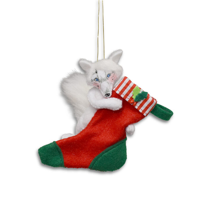 4in Jolly White Fox Ornament