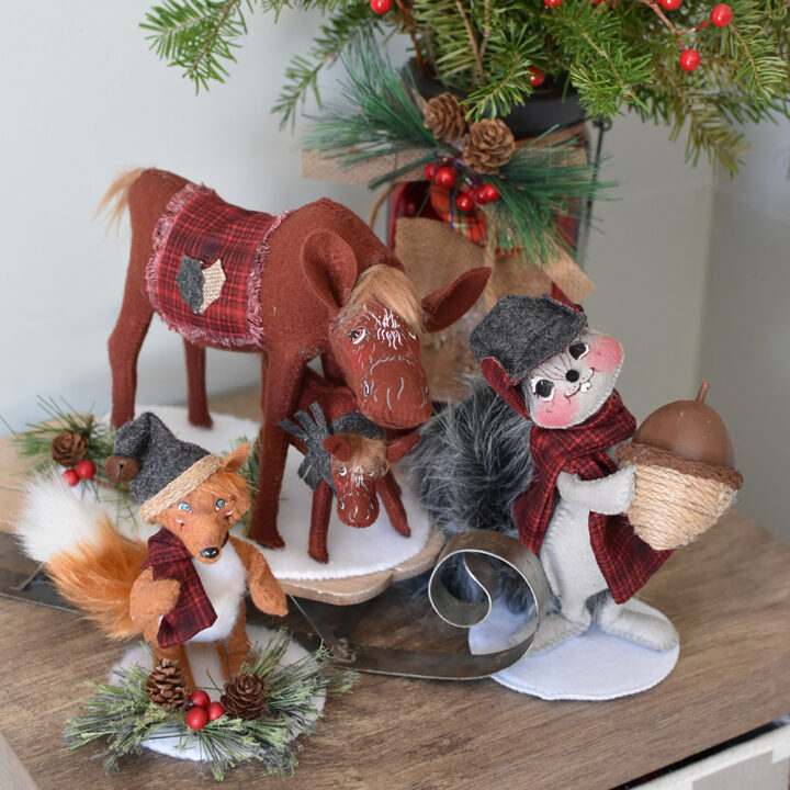Plaid & Pine Animal Trio Christmas Collection
