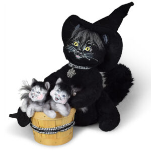 9in Black Cat with Kittens Smile Reward Free Gift