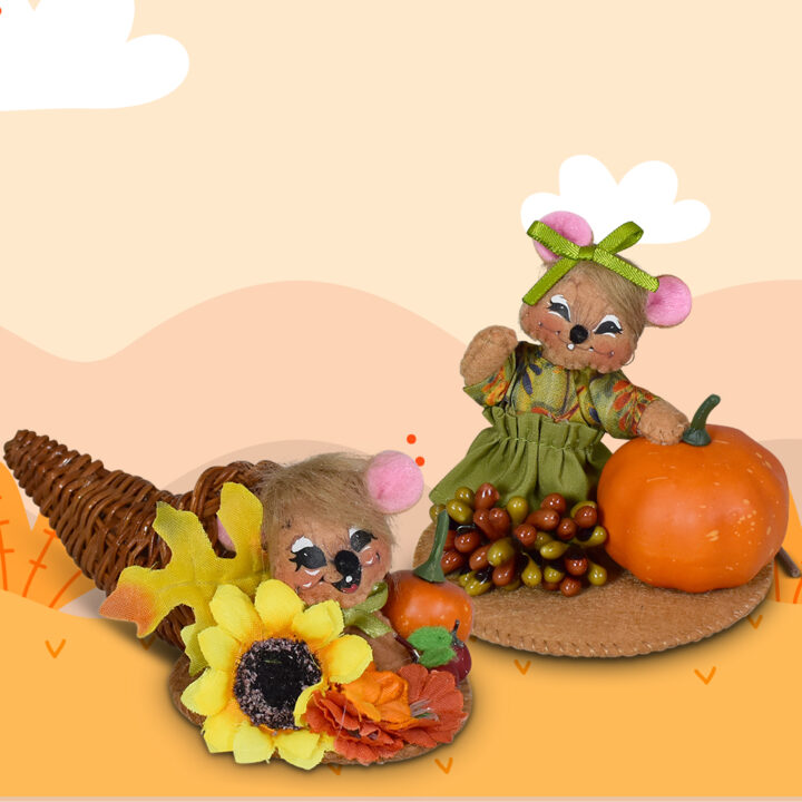 Fall Friends-3in Harvest Mouse Set