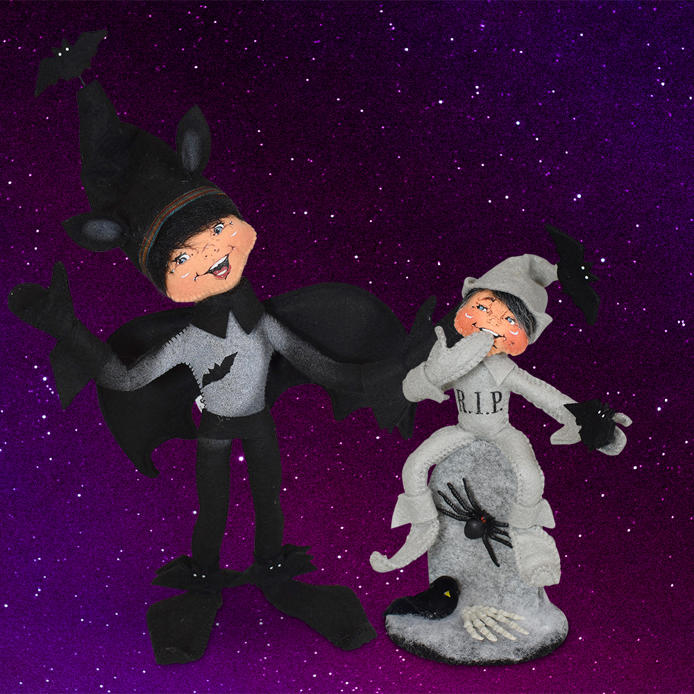 2023 Midnight Madness Graveyard Elf Set Annalee Dolls