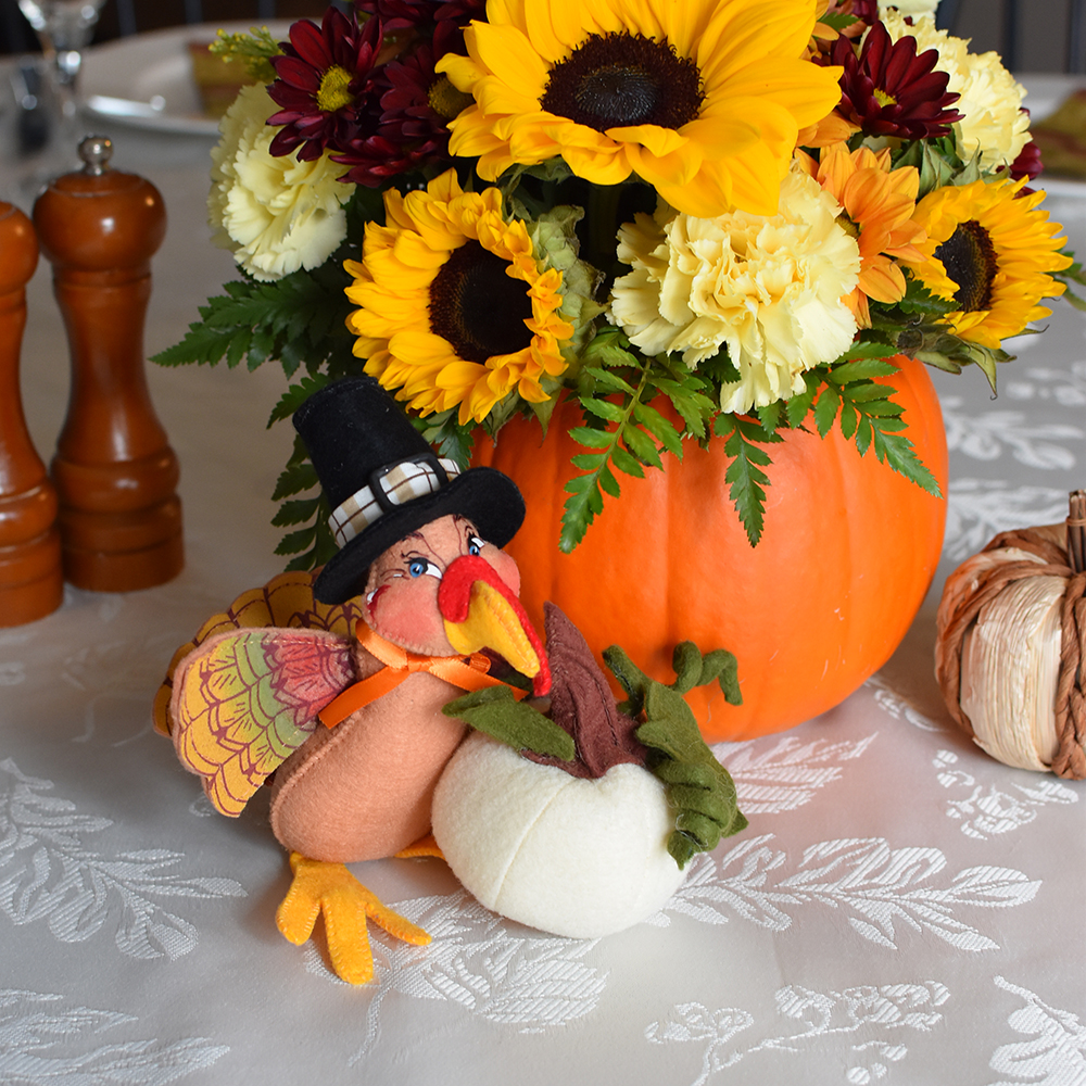 6in Turkey with Pumpkin - Annalee Dolls