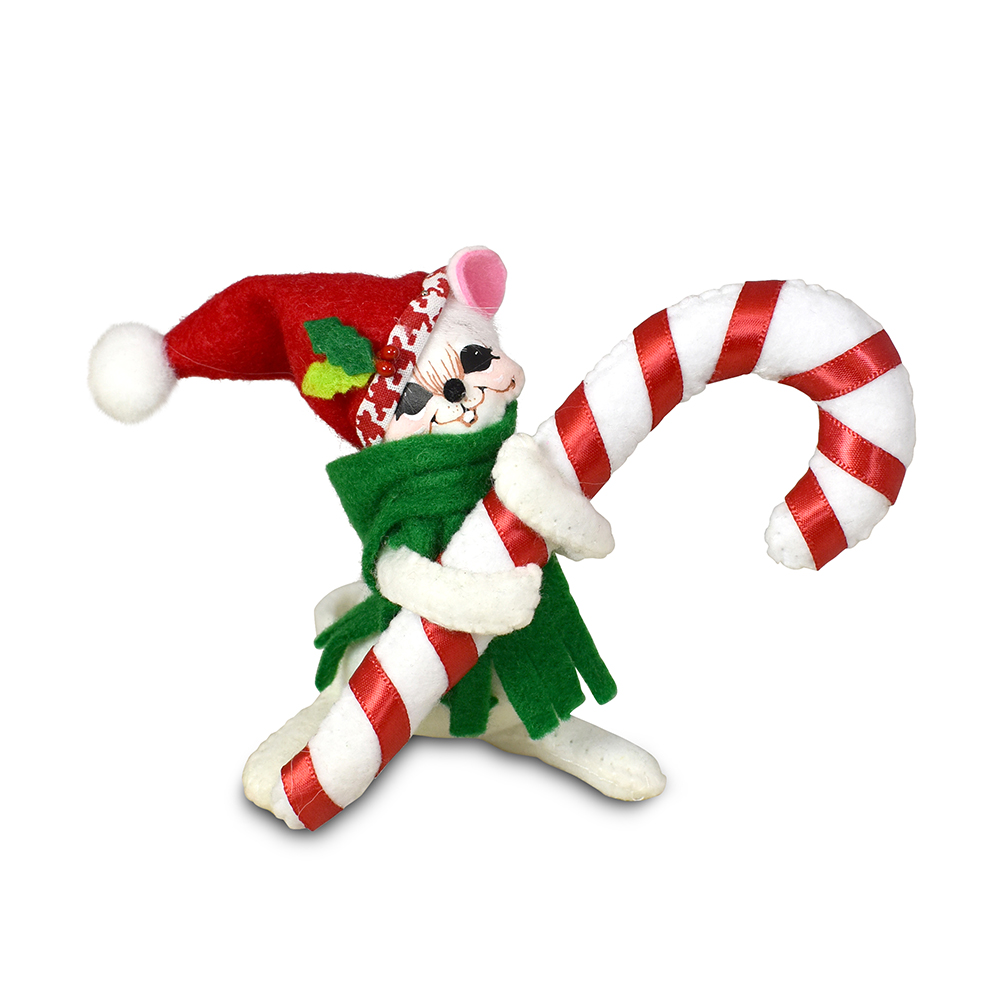 610424 5in Jubilee Candy Cane Mouse