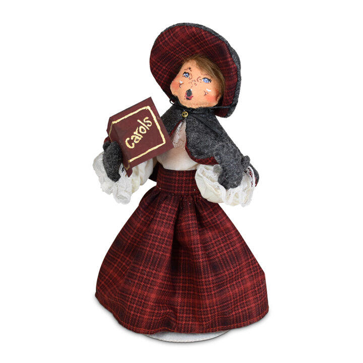 660124 9in Plaid and Pine Caroler Mom