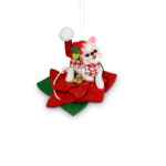 710024 3in Jubilee Poinsettia Mouse