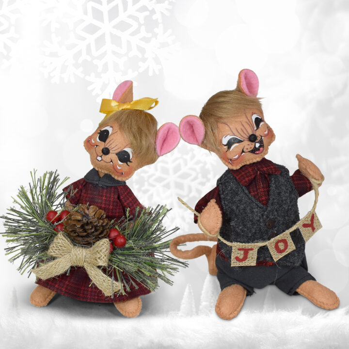 HohoBOGO 2023 6in Plaid & Pine Mouse Couple