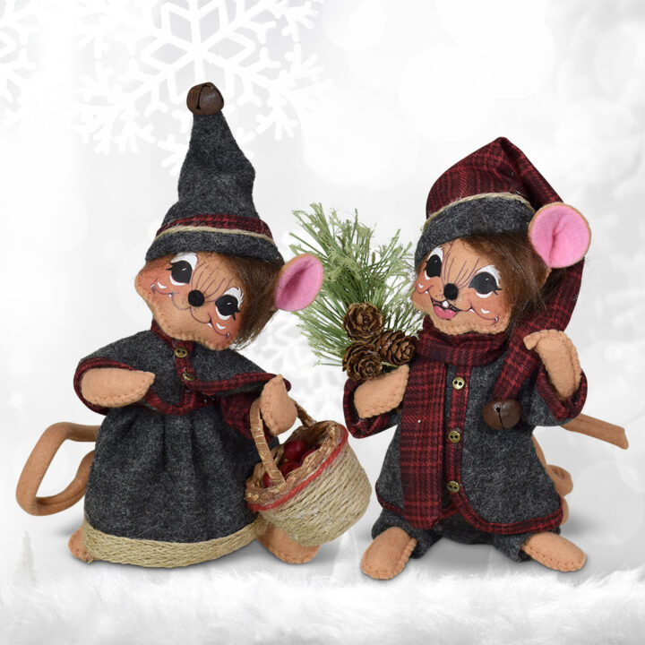 HohoBOGO 6in Plaid & Pine Mouse Couple